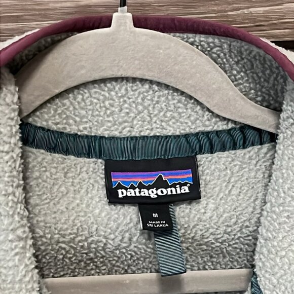 Patagonia Retro Pile Fleece Marsupial Pullover Size Medium Feather Grey - Picture 5 of 5